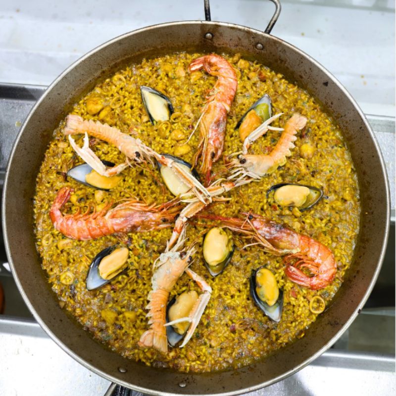 Preparacion paella y arroces