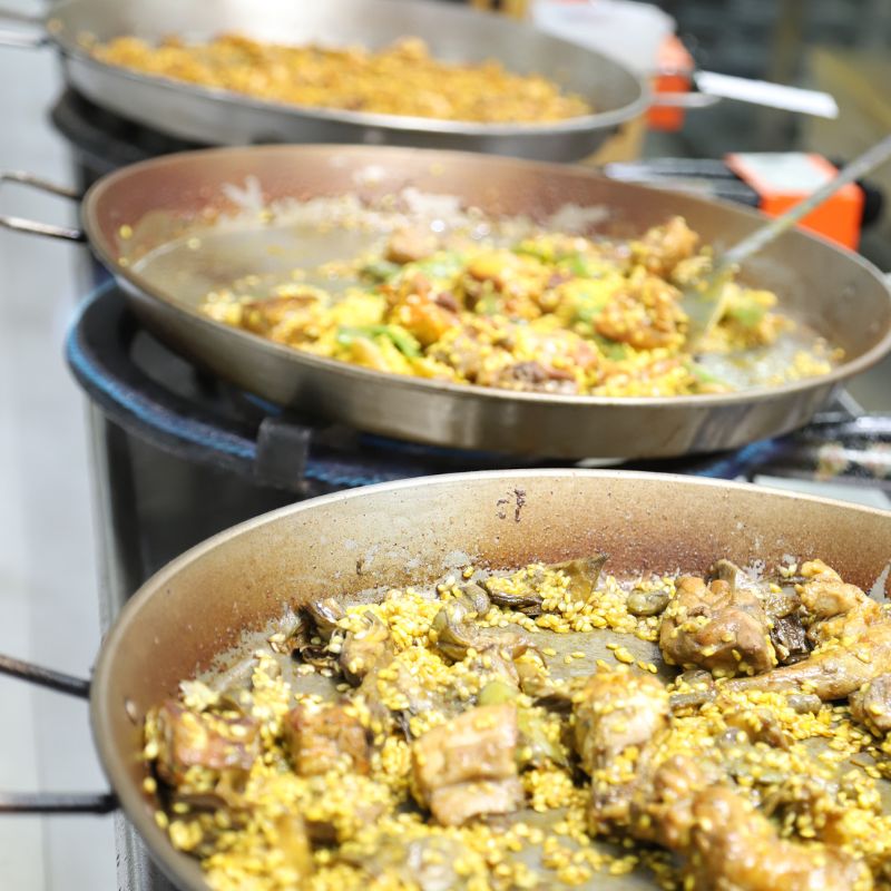 Preparacion paella y arroces